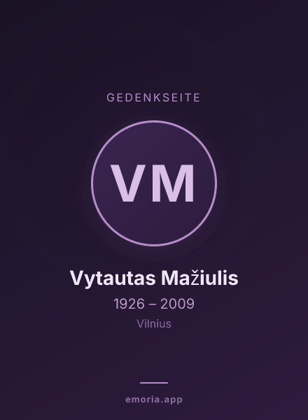 Gedenkportrait von Vytautas Mažiulis