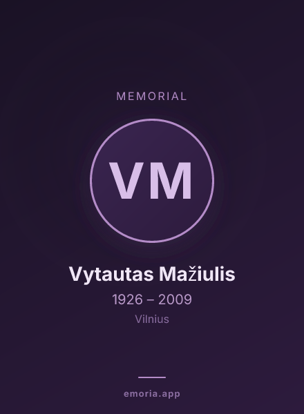 Memorial portrait of Vytautas Mažiulis