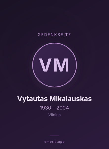 Gedenkportrait von Vytautas Mikalauskas