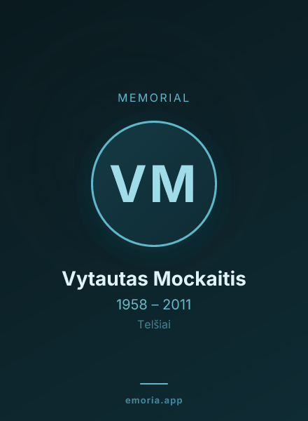 Memorial portrait of Vytautas Mockaitis