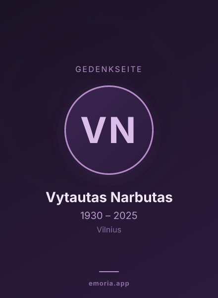 Gedenkportrait von Vytautas Narbutas