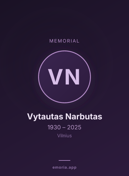 Memorial portrait of Vytautas Narbutas