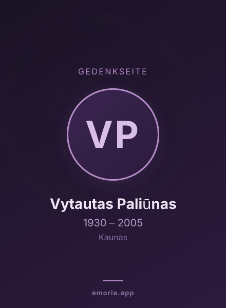 Gedenkportrait von Vytautas Paliūnas
