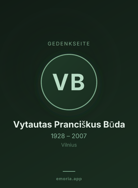 Gedenkportrait von Vytautas Pranciškus Būda
