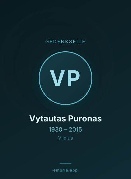 Gedenkportrait von Vytautas Puronas