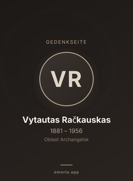 Gedenkportrait von Vytautas Račkauskas