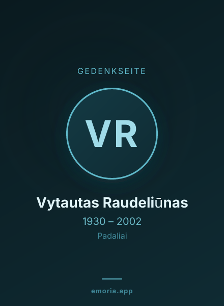 Gedenkportrait von Vytautas Raudeliūnas