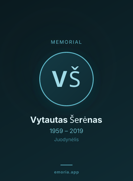 Memorial portrait of Vytautas Šerėnas