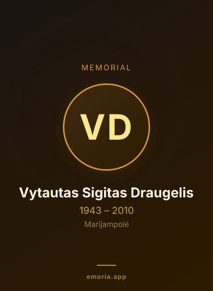 Memorial portrait of Vytautas Sigitas Draugelis
