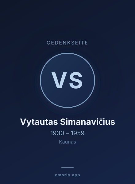 Gedenkportrait von Vytautas Simanavičius