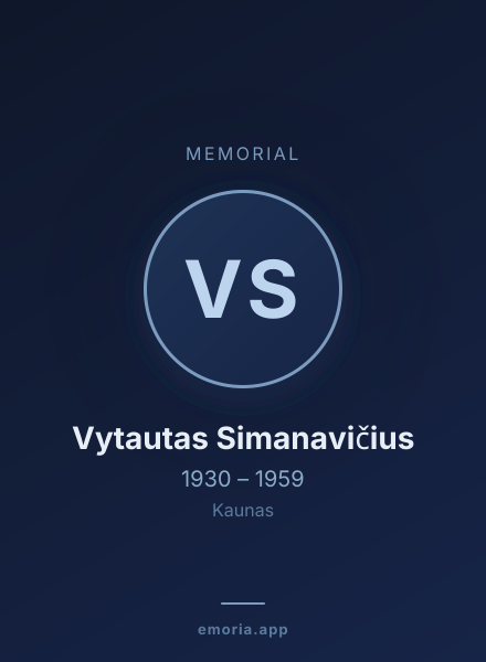 Memorial portrait of Vytautas Simanavičius