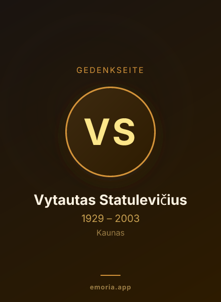 Gedenkportrait von Vytautas Statulevičius