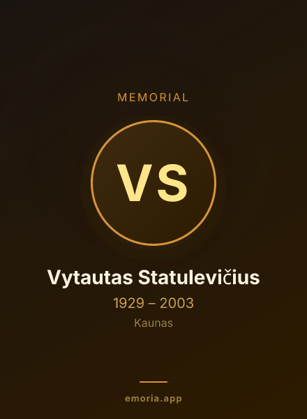 Memorial portrait of Vytautas Statulevičius