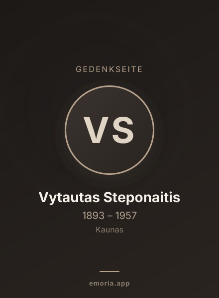 Gedenkportrait von Vytautas Steponaitis