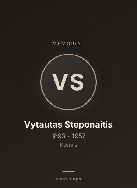 Memorial portrait of Vytautas Steponaitis