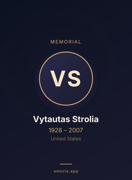 Memorial portrait of Vytautas Strolia