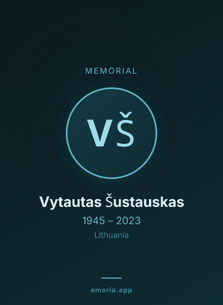 Memorial portrait of Vytautas Šustauskas