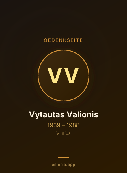 Gedenkportrait von Vytautas Valionis