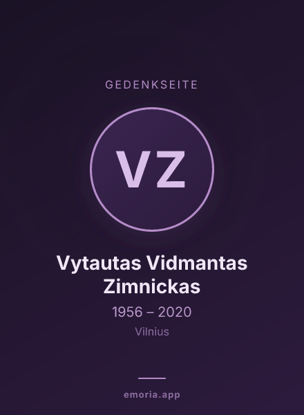 Gedenkportrait von Vytautas Vidmantas Zimnickas