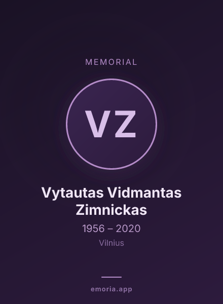 Memorial portrait of Vytautas Vidmantas Zimnickas
