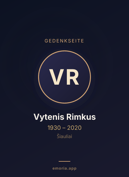 Gedenkportrait von Vytenis Rimkus