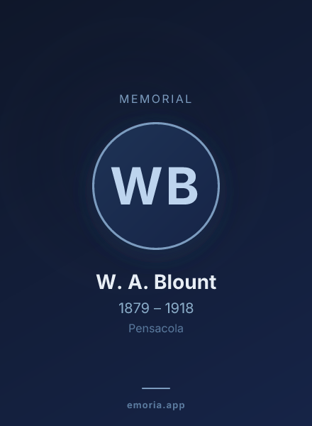 Memorial portrait of W. A. Blount