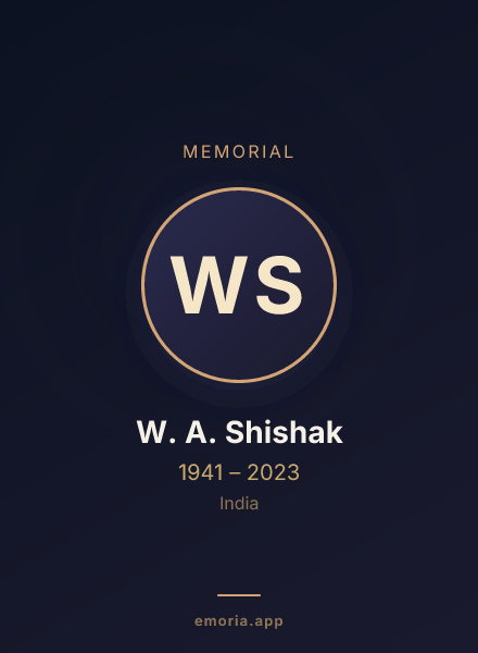 Memorial portrait of W. A. Shishak