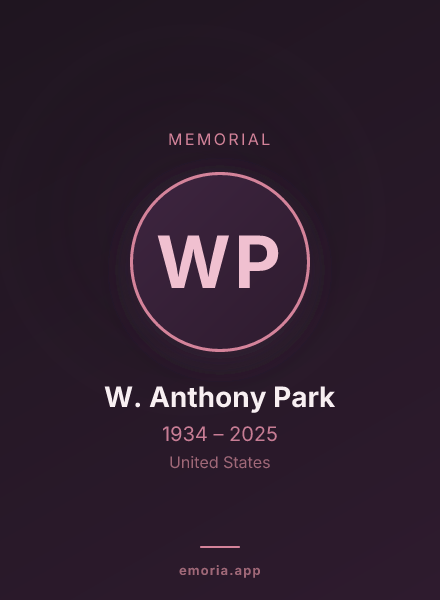 Memorial portrait of W. Anthony Park