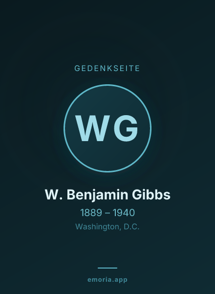 Gedenkportrait von W. Benjamin Gibbs