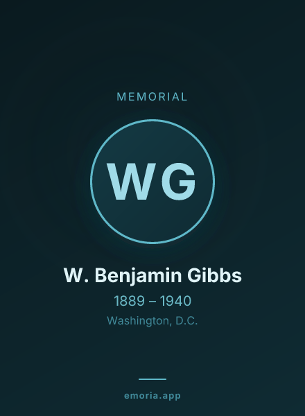 Memorial portrait of W. Benjamin Gibbs