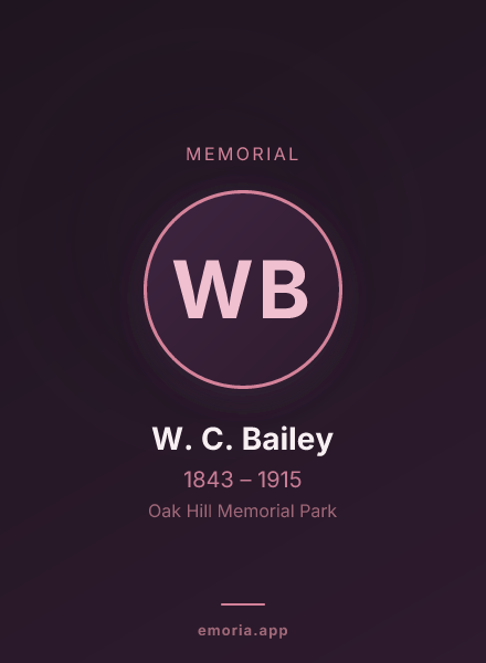Memorial portrait of W. C. Bailey