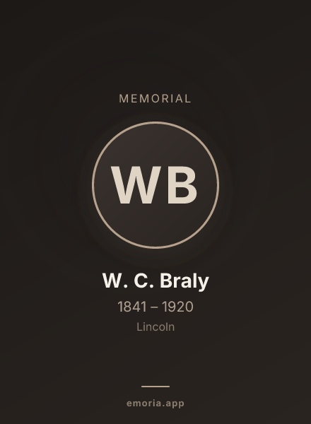 Memorial portrait of W. C. Braly