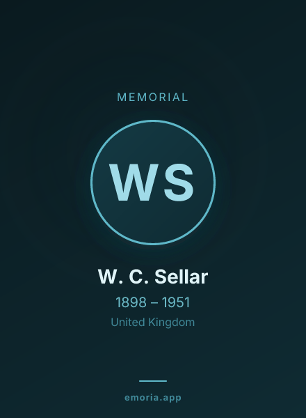 Memorial portrait of W. C. Sellar