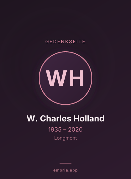 Gedenkportrait von W. Charles Holland