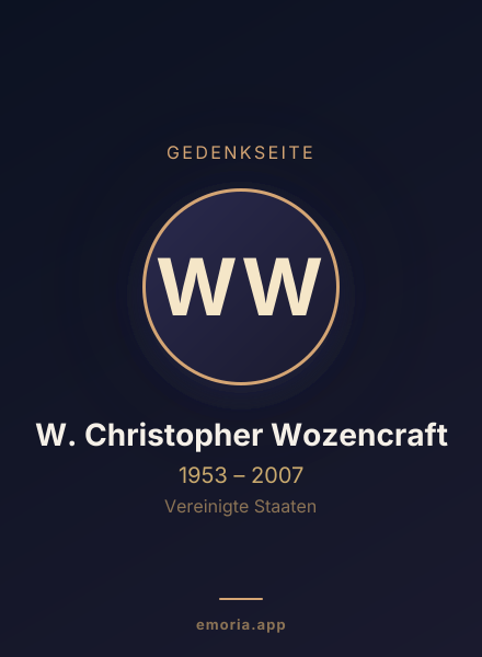 Gedenkportrait von W. Christopher Wozencraft