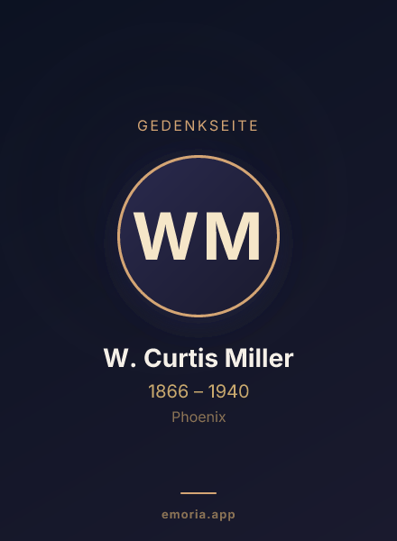 Gedenkportrait von W. Curtis Miller