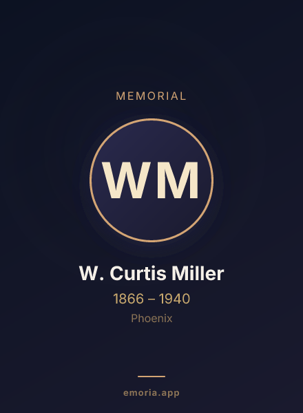 Memorial portrait of W. Curtis Miller