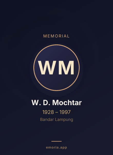 Memorial portrait of W. D. Mochtar