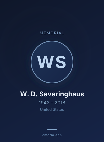 Memorial portrait of W. D. Severinghaus