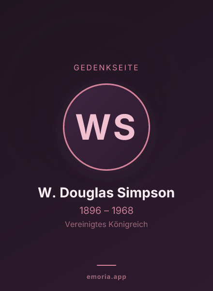 Gedenkportrait von W. Douglas Simpson