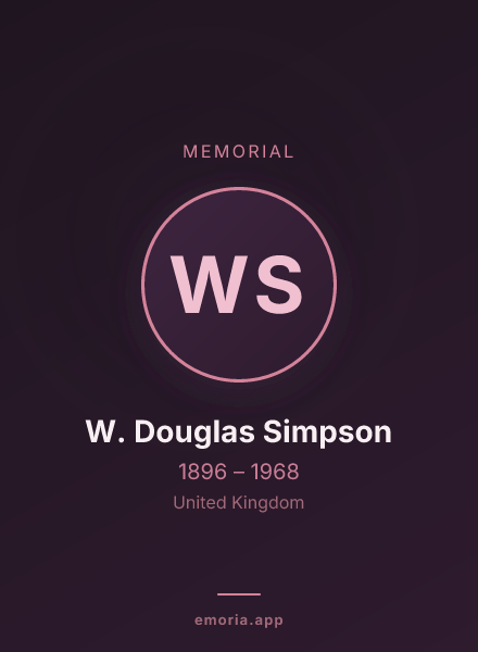 Memorial portrait of W. Douglas Simpson
