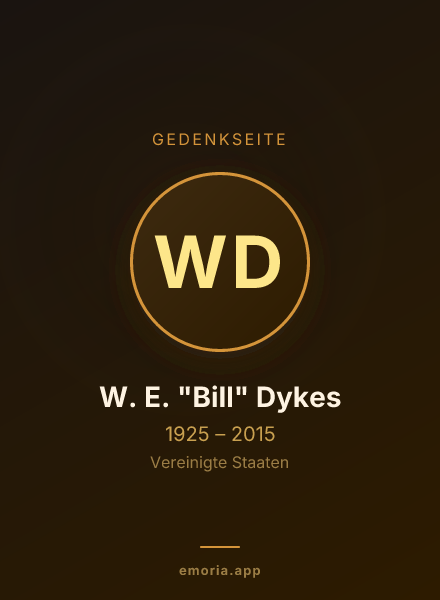 Gedenkportrait von W. E. "Bill" Dykes