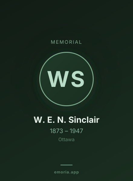 Memorial portrait of W. E. N. Sinclair