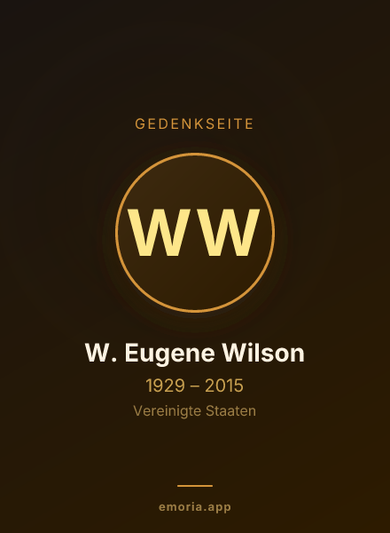 Gedenkportrait von W. Eugene Wilson