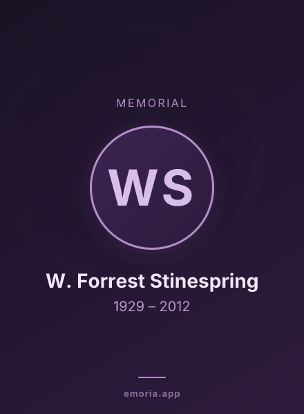 Memorial portrait of W. Forrest Stinespring
