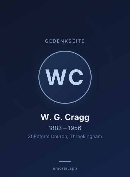 Gedenkportrait von W. G. Cragg