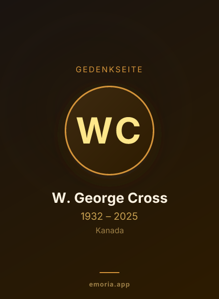 Gedenkportrait von W. George Cross