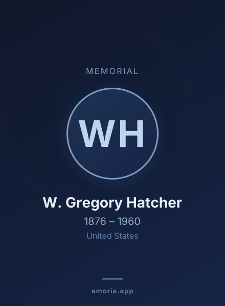 Memorial portrait of W. Gregory Hatcher