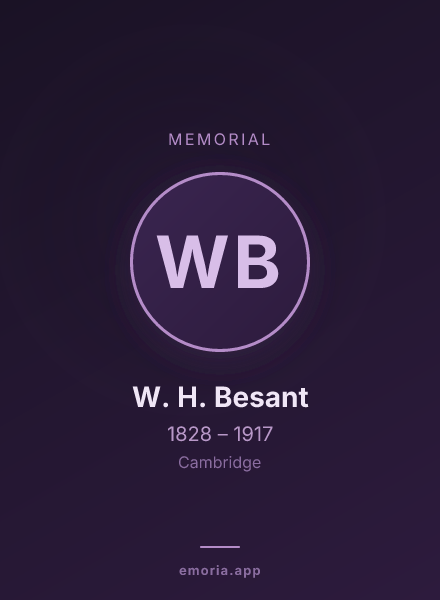 Memorial portrait of W. H. Besant