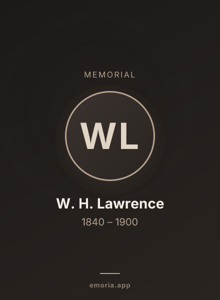 Memorial portrait of W. H. Lawrence